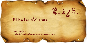 Mikula Áron névjegykártya